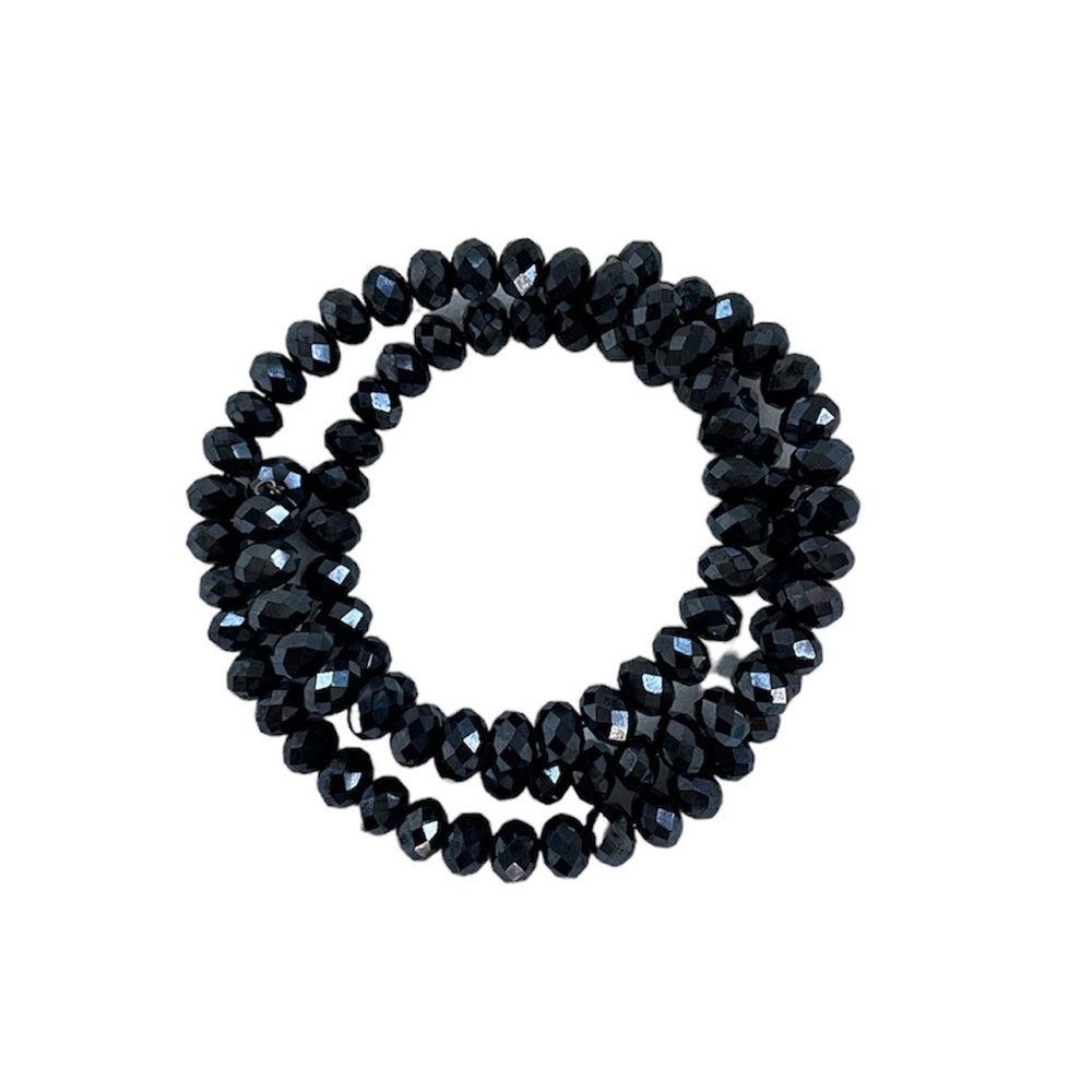 Beaded Wrap Around Necklace/bracelet Dark Blue/ Sparkle
